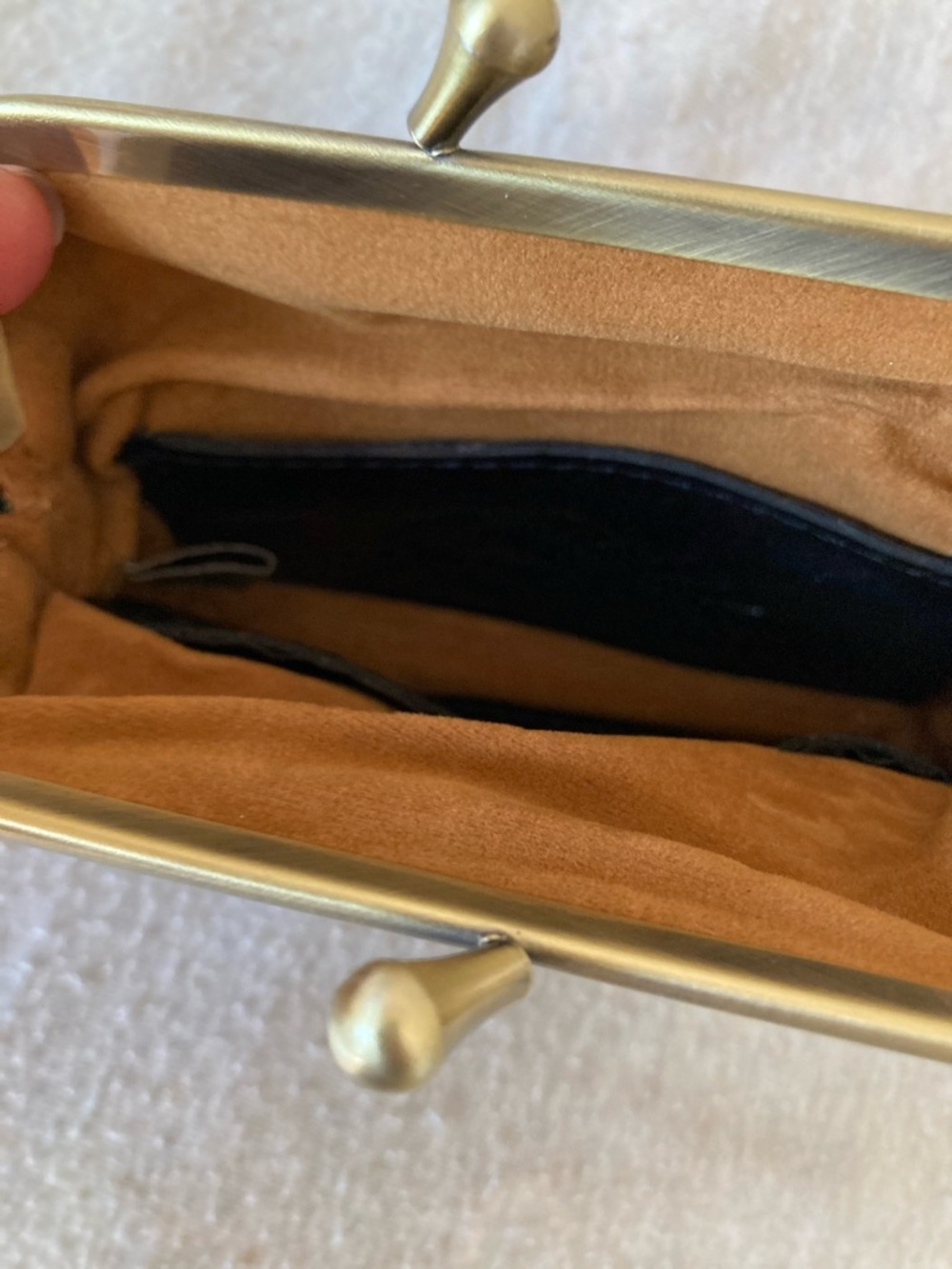 Patricia Nash Plaid Kiss-Lock Coin Leather Coin Purse with Keychain NWOT - Picture 5 of 6